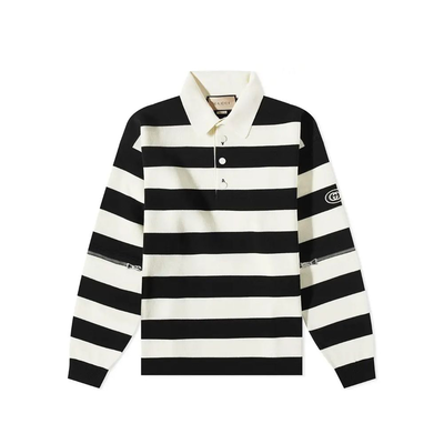 White cotton polo shirt, White, medium