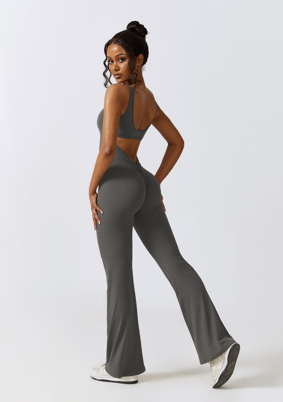 Amor bell bottom jumpsuit-null