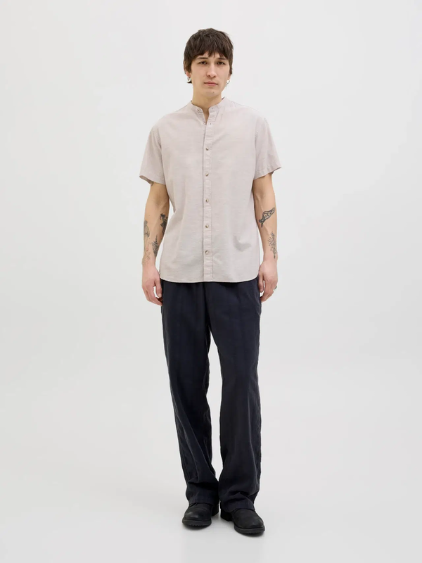 Jack & jones mao linen shirt image number null