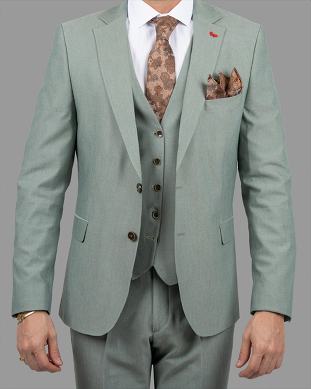 Dezign 3piece slim fit suit in patterned image number null