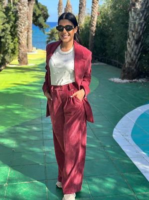 Trouser corduroy, Petrol, medium