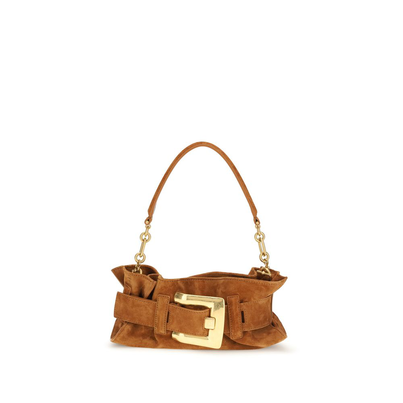 Beige calf leather bos taurus shoulder bag-null