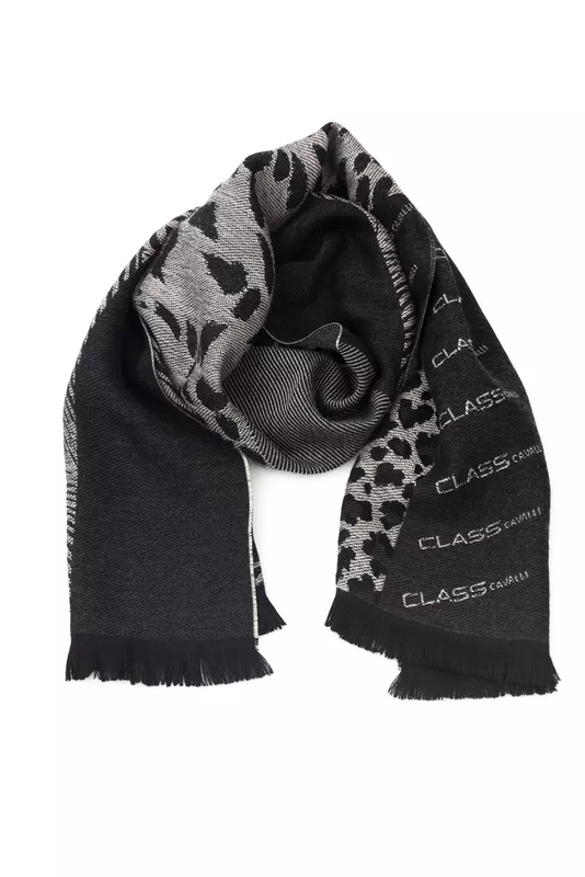 Black wool men scarf-null