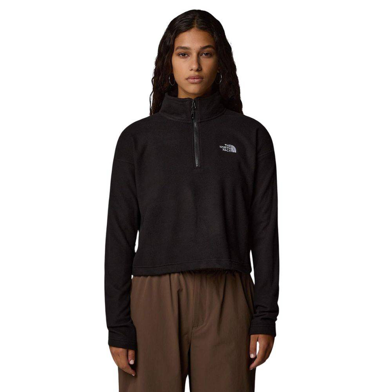 The north face womens 100 glacier cropped 1/4 zip-null
