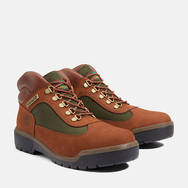 Field boot mid waterproof boot for men in brown-null
