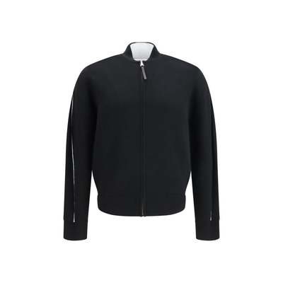 Black wool cardigan, Black, medium