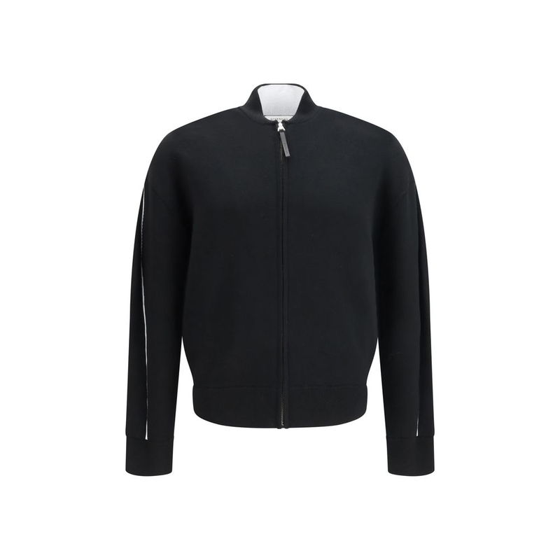 Black wool cardigan-null