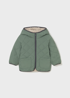 Padded reversible coat, Green, medium
