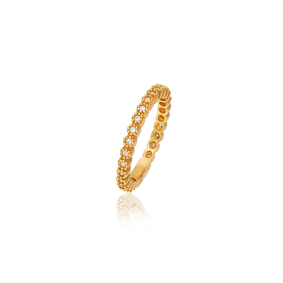 Selene eternity zircon ring, White Zircon, medium