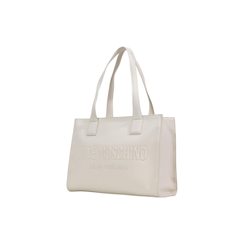 Beige polyethylene handbag-null
