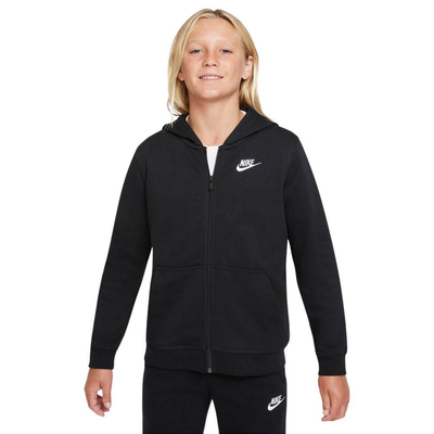 Boys club french terry full-zip hoodie, Black, medium