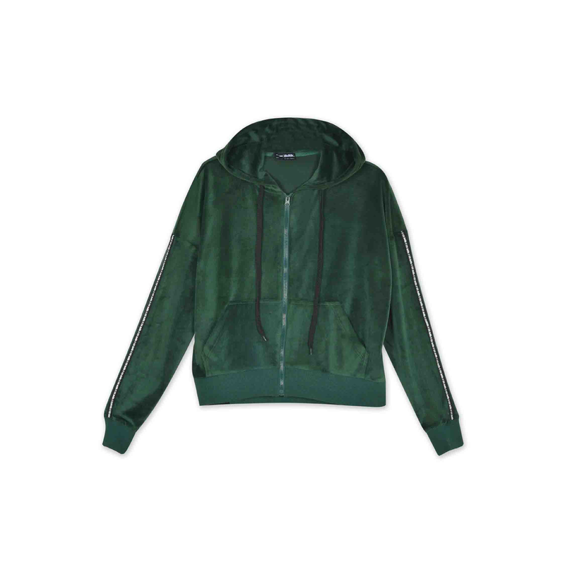 Product image: Body talk women's velour jacket with hood velour 00689-null