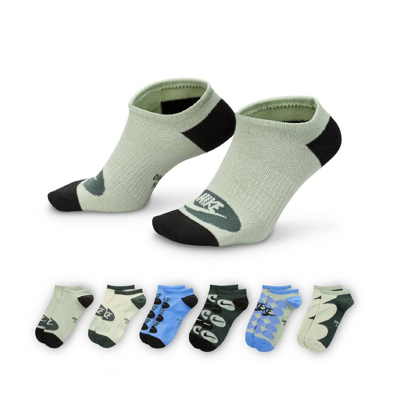 Lightweigh training no-show 6-pairs socks-null