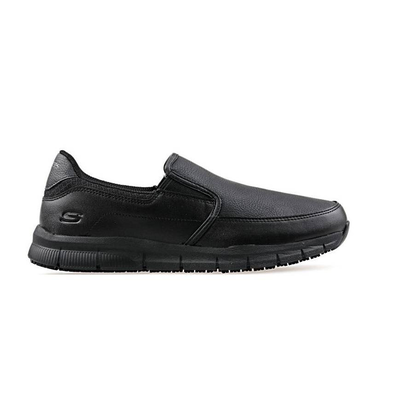 Work nampa groton relaxed fit slip resistant shoes, Black, medium