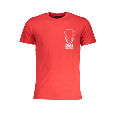 Red cotton men's t-shirt, Red, medium