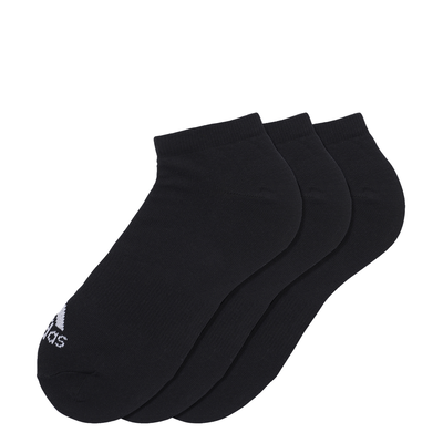 Adidas performance no-show thin socks 3 pairs black aa2312, Black, medium