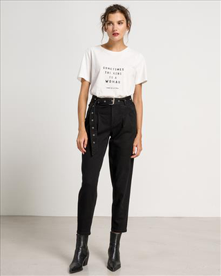 Trouser jean pleat front