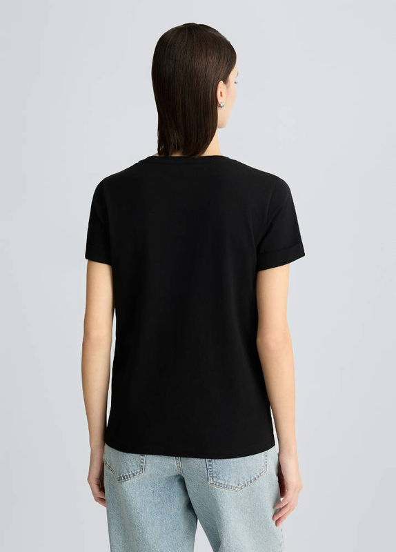 Product image: Cotton t-shirt with logo and rhinestones-null