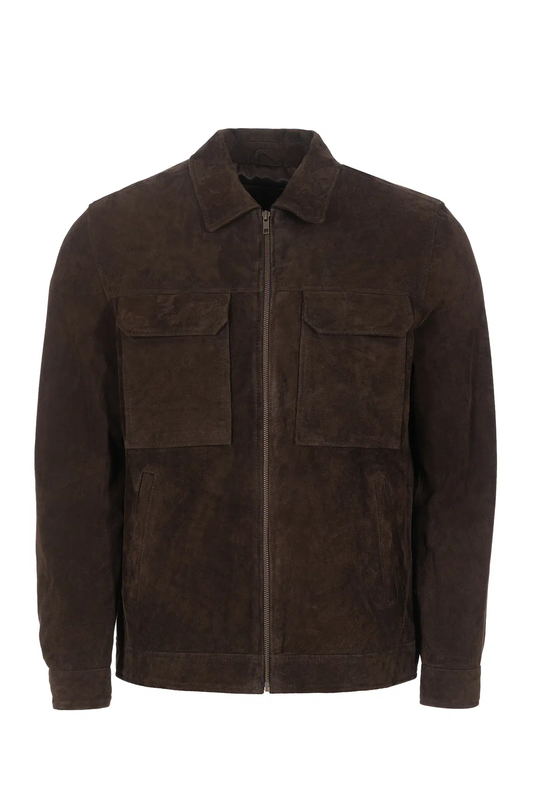Brown stockholm leather jacket xlIII-null