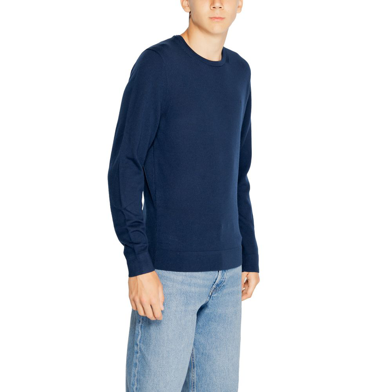 Blue recycled wool sweatshirt-null