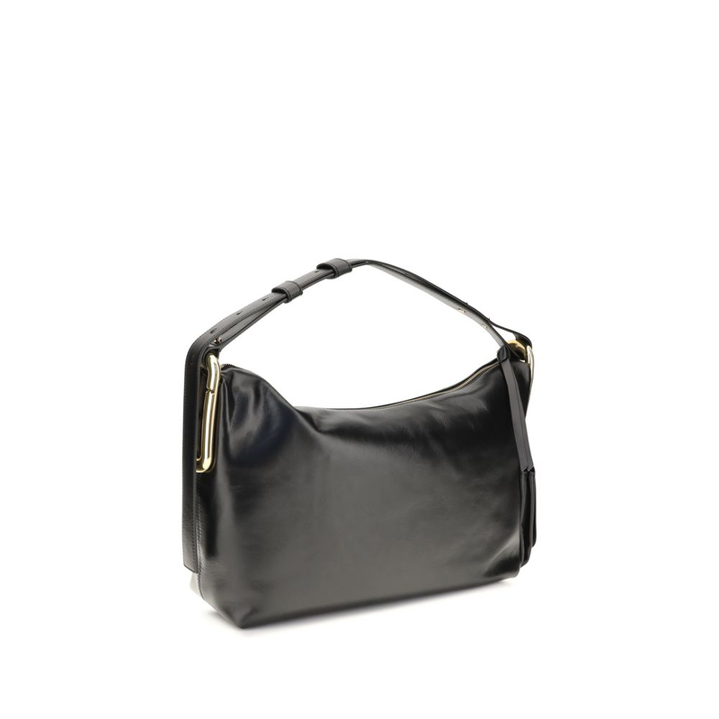 Black calf leather bos taurus shoulder bag-null