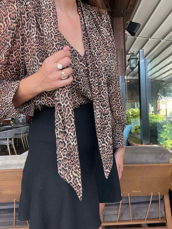 Blouse chiffon printed image number null