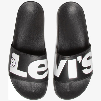 Levis 231548 men slippers, Black, medium