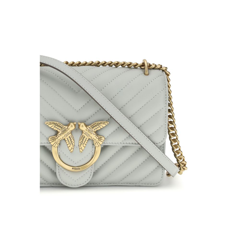 Gray calf leather bos taurus shoulder bag-null