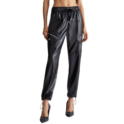 Gging trousers in coated fabric, Black, medium