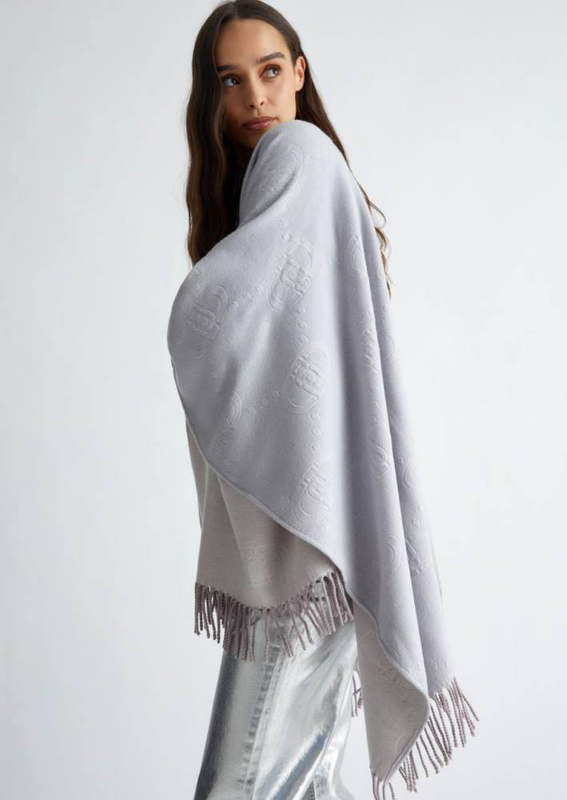 Liu Jo poncho embossed logo-null