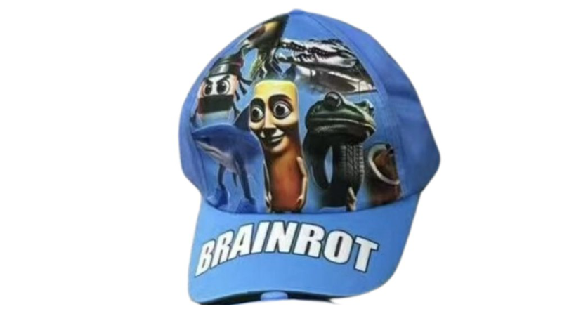 Brainrot cap – funny meme hat with shark, frog, sahur & more-null