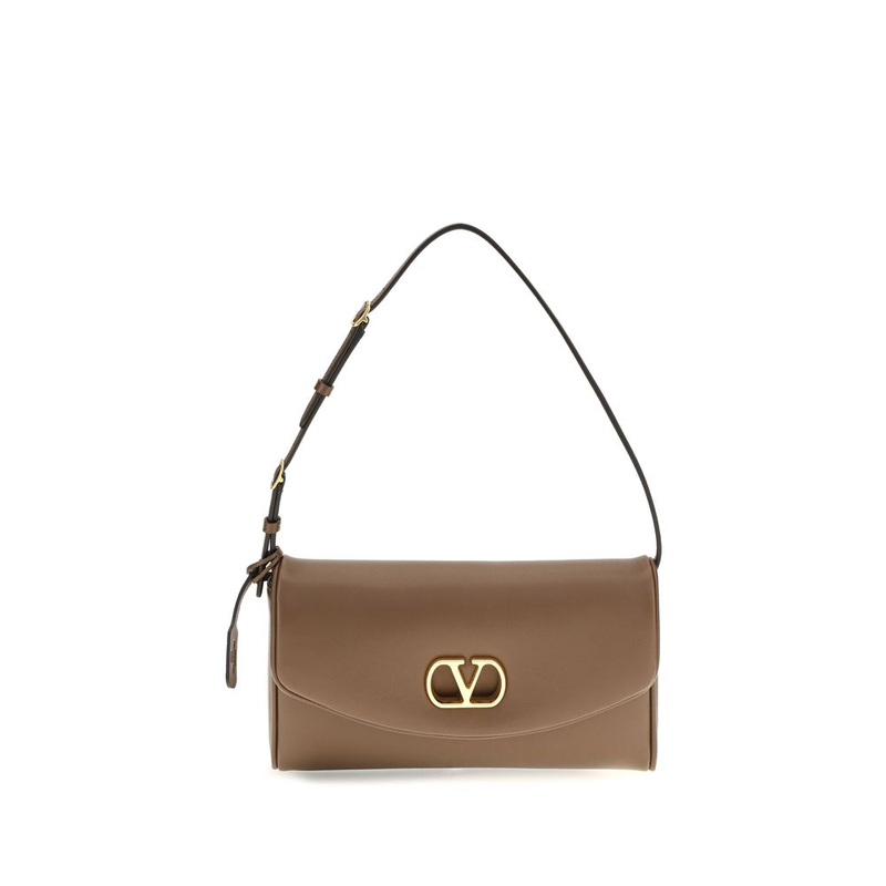 Brown calf leather bos taurus shoulder bag-null