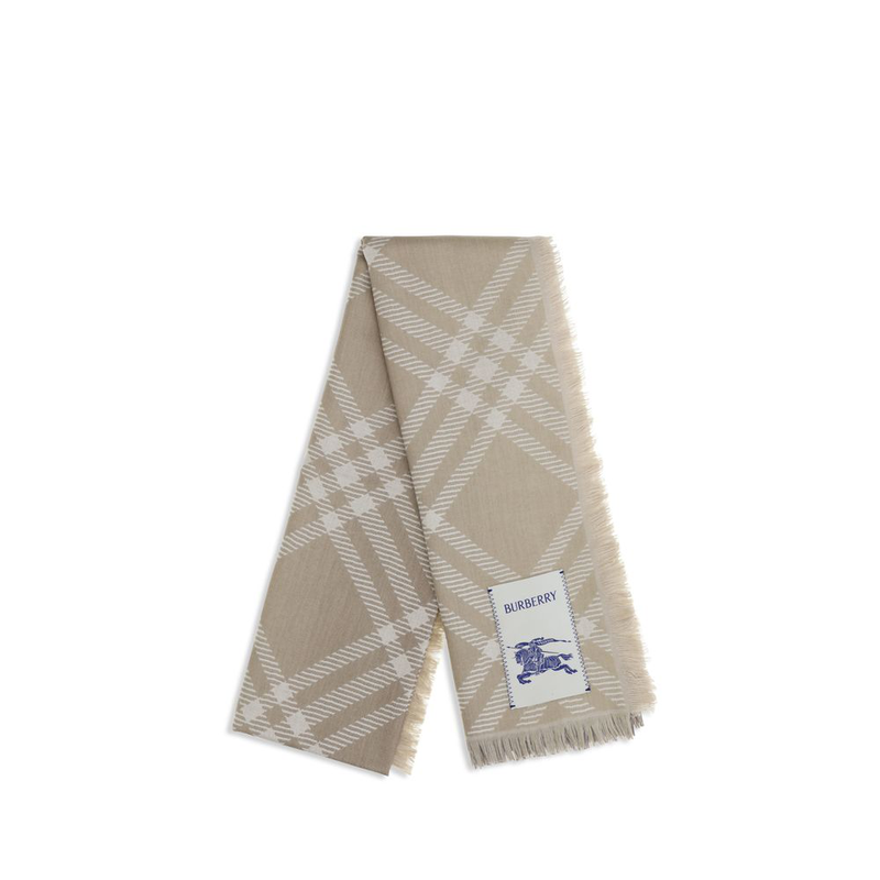 Beige wool oves aries scarf-null