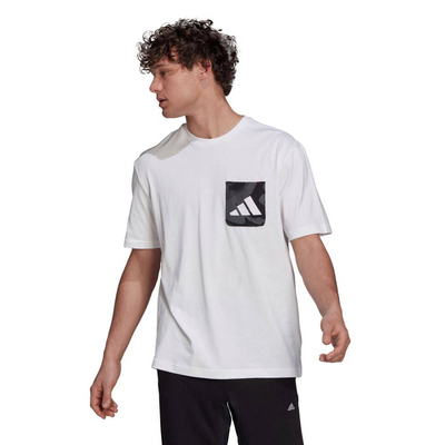 Camo pkt t-shirt, White, medium