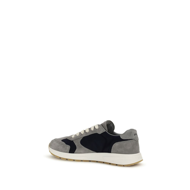 Blue calf leather bos taurus athletic sneakers-null