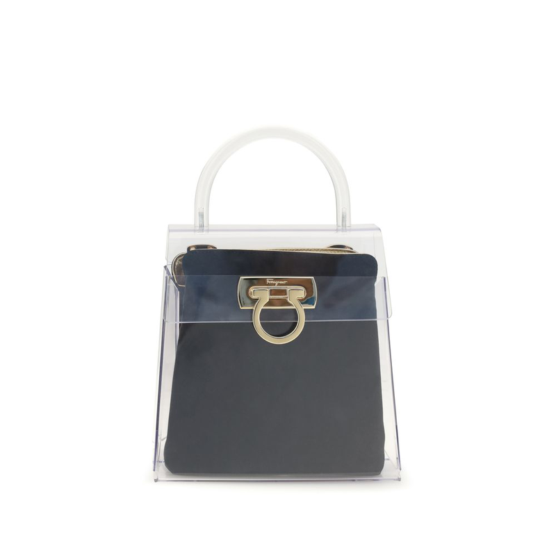 Black pvc handbag-null