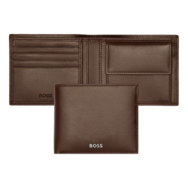 Boss coins purse classic smooth brown-null