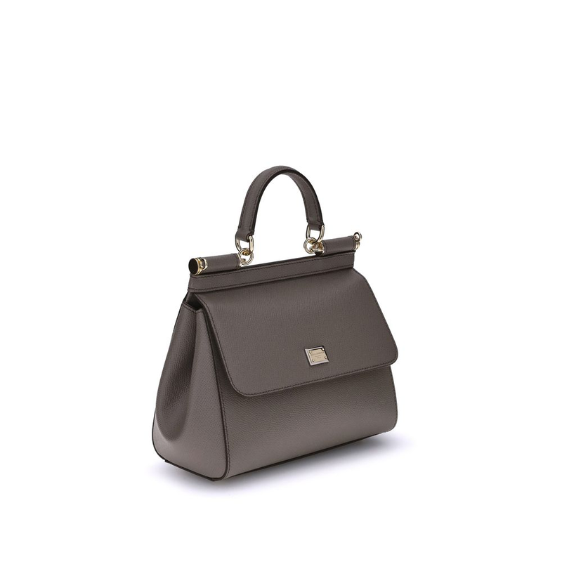 Gray calf leather bos taurus handbag-null