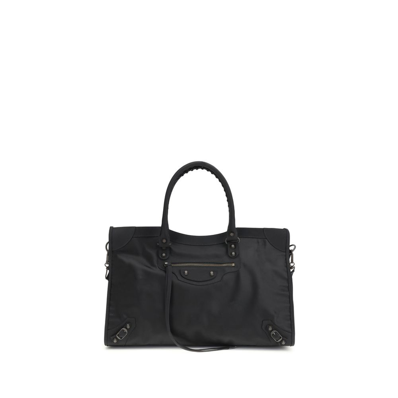 Black polyamide handbag-null