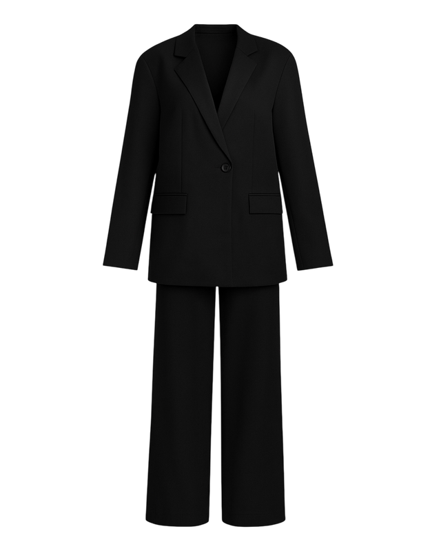 Black tailored suit-null
