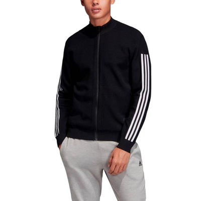 Id knit track top mens, Black, medium