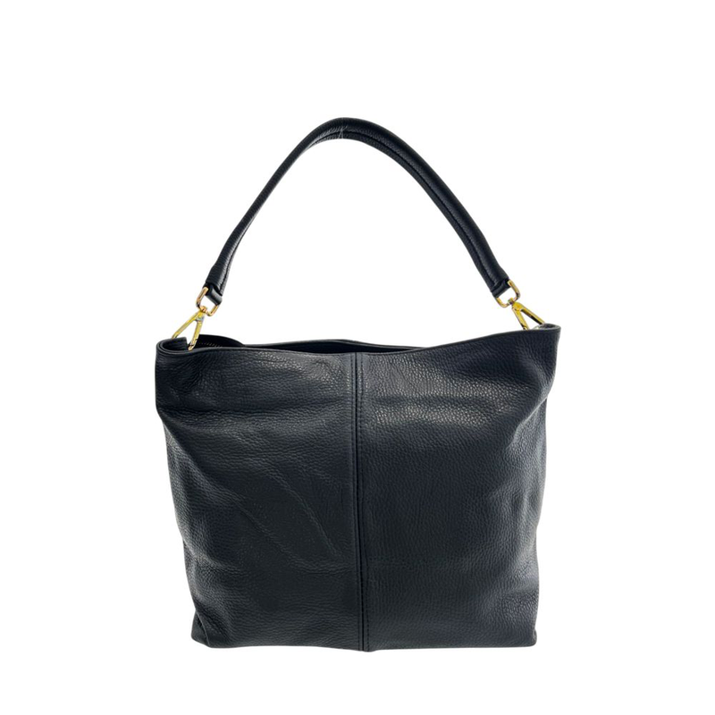 Black leather women bag-null