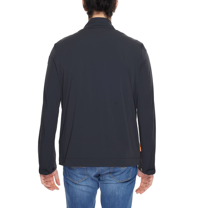 Black nylon shell jacket-null