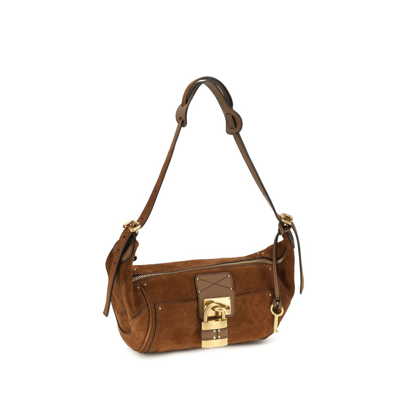 Brown calf leather bos taurus shoulder bag-null