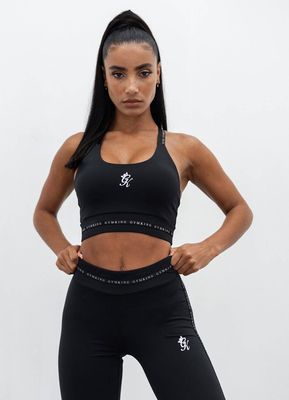 Gym king women clothing sport taped bra black wbt-a21tr