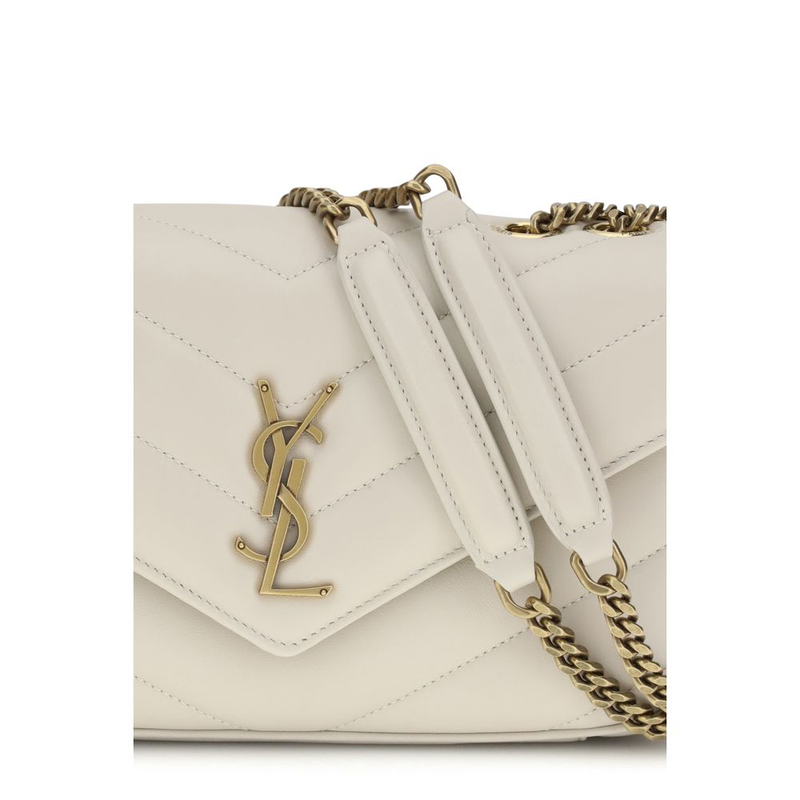 Beige lamb ovis aries aries shoulder bag-null