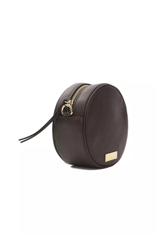 Brown leather women crossbody bag-null