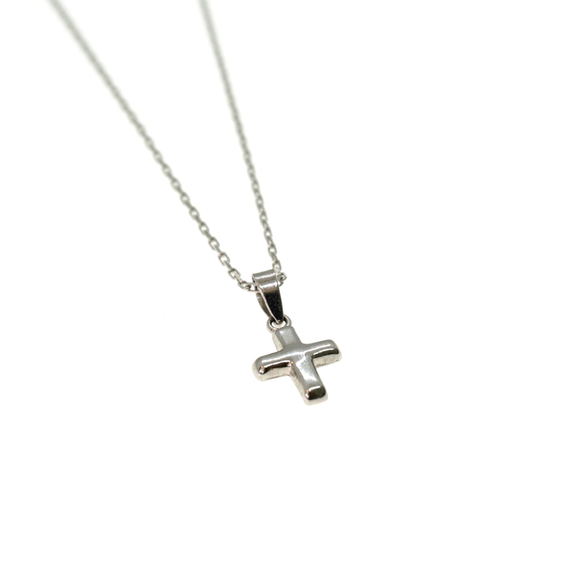 White gold cross - 9ct gold - 45 cm-null