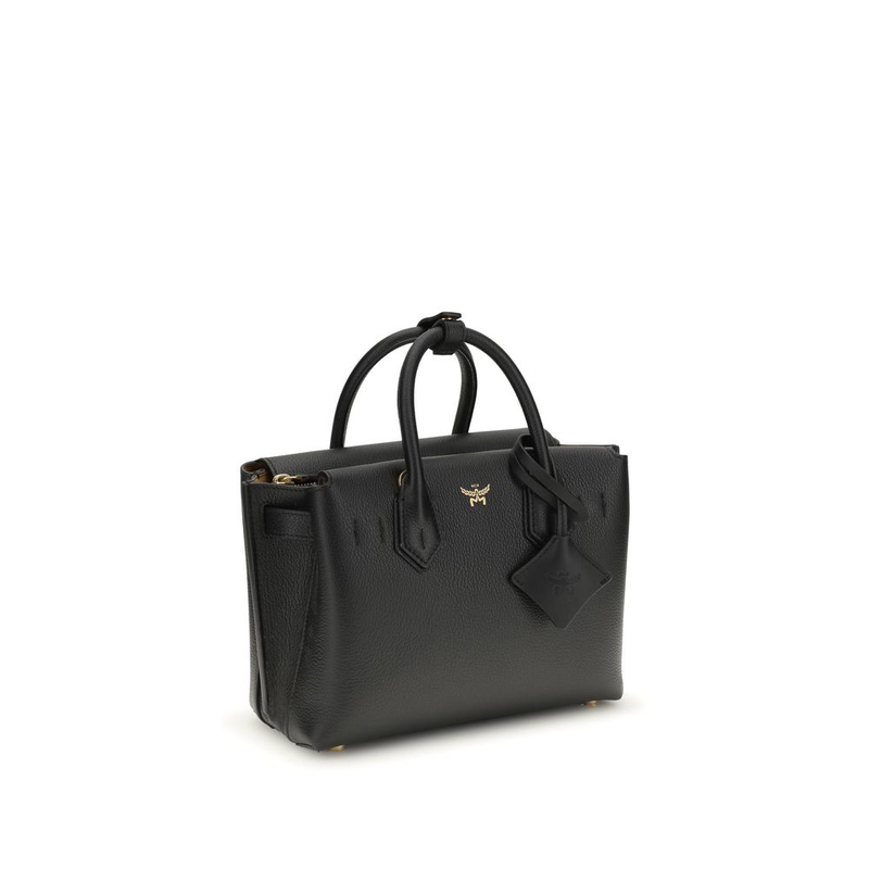 Black calf leather bos taurus handbag-null