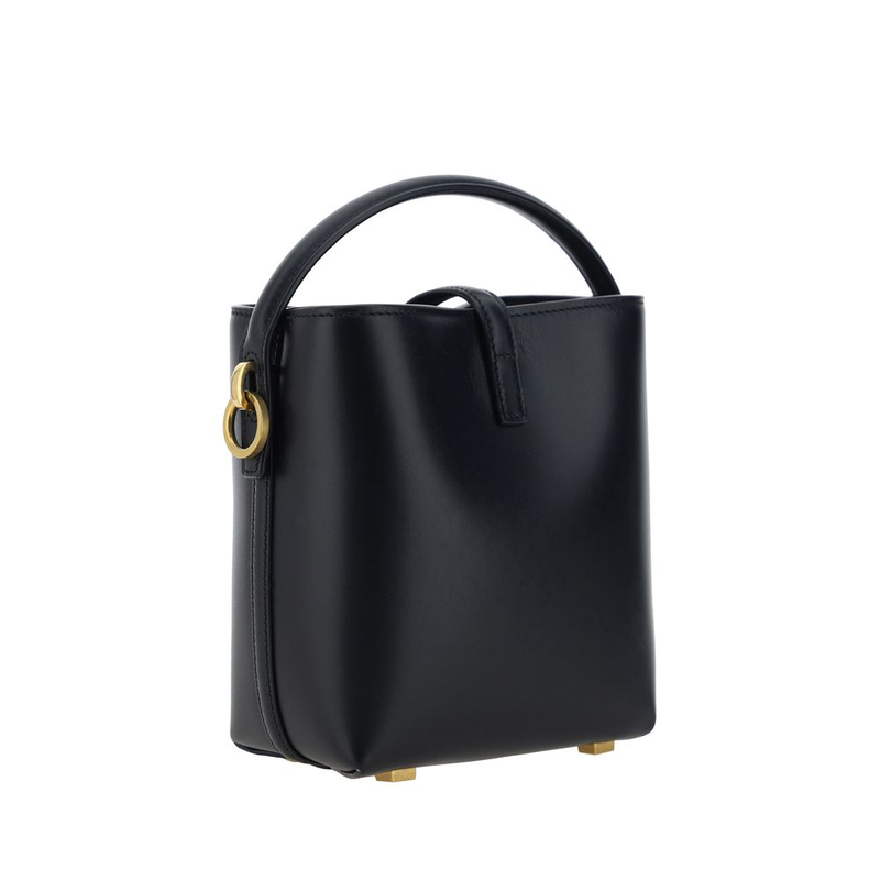Black calf leather bos taurus shoulder bag-null